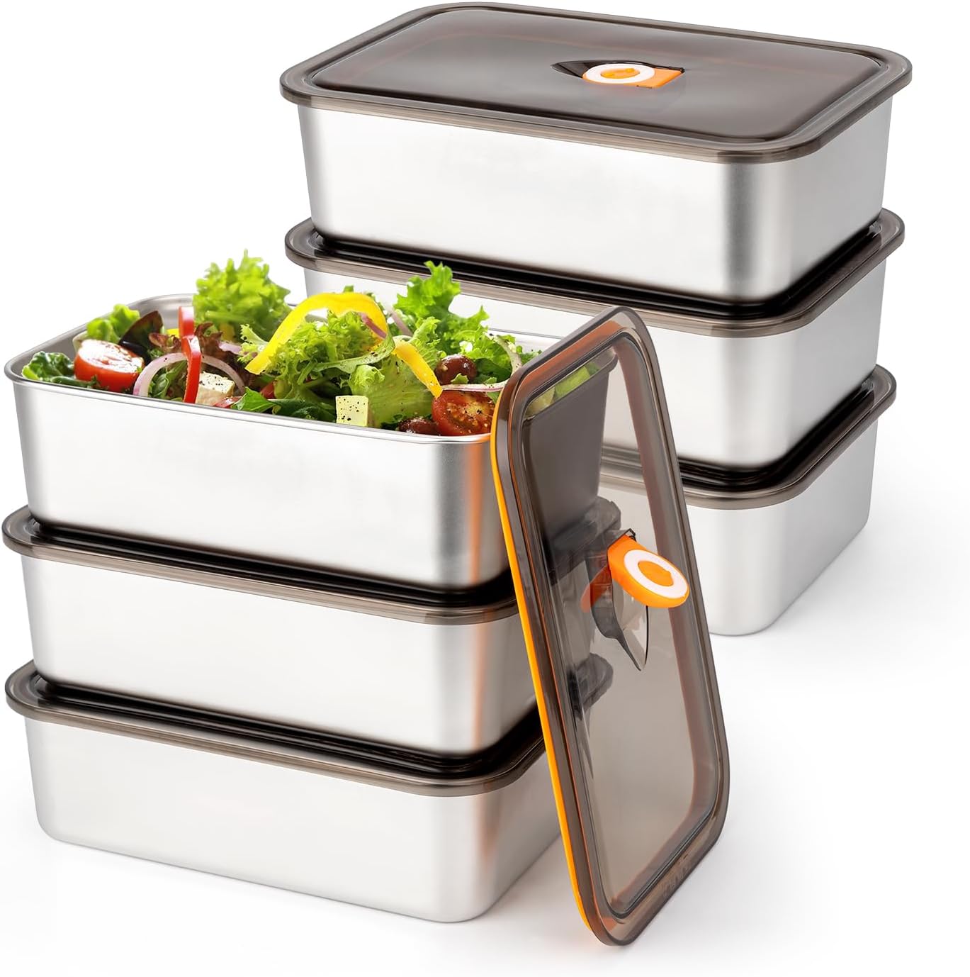 6 عبوات (57 أونصة) من حاويات ت - مراجعة Food Storage Stackable Containers وسعره